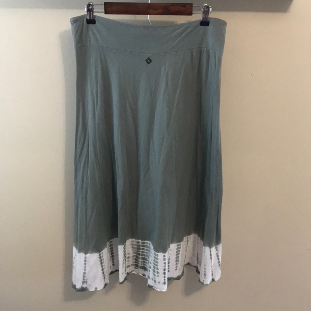 Prana Sage Green & White Tie-Dye Midi Skirt - Picture 8 of 8